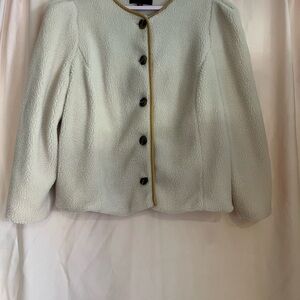Women's Cream Jacket with Gold Trim